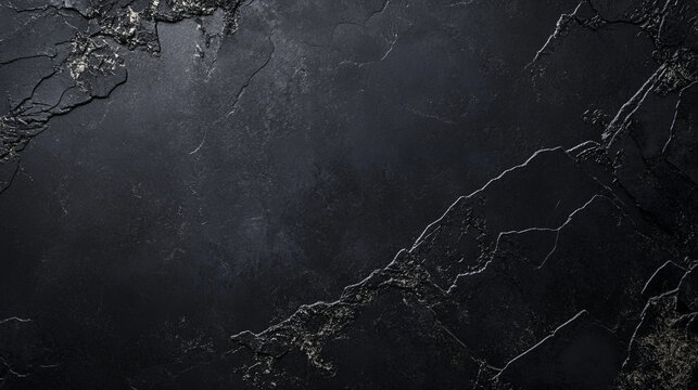 A deep matte obsidian black background with a subtle, luxurious finish. The central area is blank, perfect for incorporating elegant design elements.