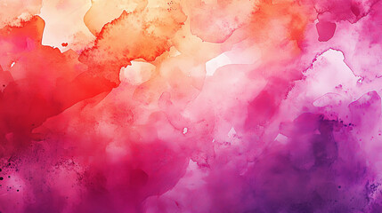 A vibrant abstract background featuring watercolor stain elements in bright reds and purples, creating a lively and dynamic visual effect.