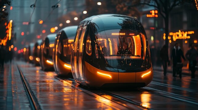 Futuristic Electric public transport system