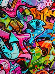 Obraz premium Colorful Graffiti Wall