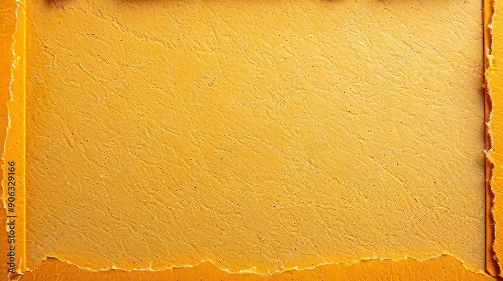 Leinwandbilder Blank Solid yellow orange tone color paint on environmental friendly cardboard box kraft paper texture background with space minimal style : Generative AI