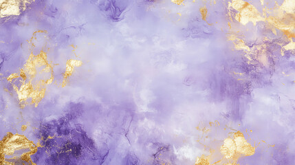 Obraz na płótnie Canvas A soft lavender background with subtle gold accents. The delicate purple and shimmering gold create a refined and elegant look.
