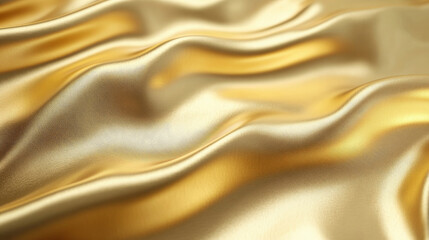 Obraz premium A luxurious gold background with a smooth, shimmering finish. The surface exudes opulence and elegance, perfect for high-end designs.