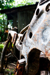 rustic photo of a rusty car