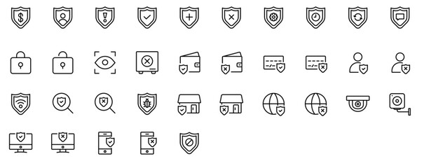 Security Vector Icons - Premium Outlined Icon Pack
