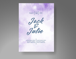 Fototapeta premium Wedding invitation with Abstract splashed watercolor background