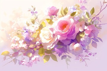 Fototapeta premium Attractive floral design for graphic design pieces