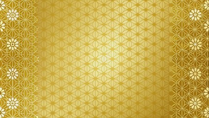 Golden traditional Japanese pattern on a background, golden, traditional, Japanese, pattern, background, design, culture