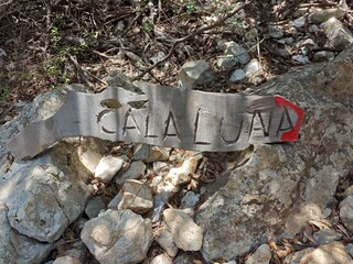 Holzschild Cala Luna