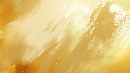 A gold background with abstract brush strokes. The artistic design in shimmering gold adds a touch of modern elegance.