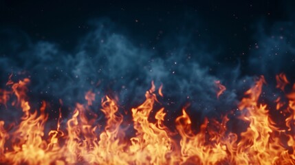 Inferno blazing at a critical spot, intense flames and smoke illustrating the highstakes situation 8K , high-resolution, ultra HD,up32K HD