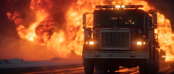 Urgency driving a powerful blaze at a key location, dramatic fire and chaos illustrating the critical impact 8K , high-resolution, ultra HD,up32K HD