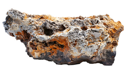 Fototapeta premium heavy reef rock Isolated on white background