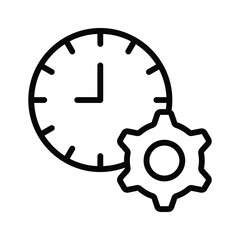Use the time management flat icon for effective scheduling and productivity