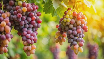 Fresh ripe bunches of grapes , harvest, vineyard, fruit, juicy, ripe, healthy, agriculture, clusters, organic, sweet, nutritious, wine