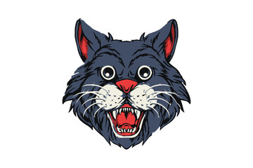 Angry cat prepared for battle. 