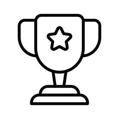 Highlight success with a winner trophy vector icon, symbolising achievement and victory