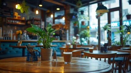 Interior of event space and cafe : Generative AI