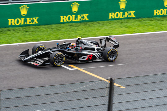 Spa Francoshamps, Belgium - Jul 26, 2024 - Formula 2 car on a start-finish straight