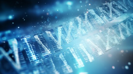 High-resolution digital background for medical science research featuring dna helix and data analysis elements, perfect for illustrating advanced genetic studies and biotechnology innovations in moder