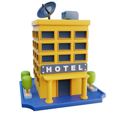 3d small hotel
