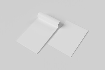 A4 Landscape Brochure Mockup/Bi-fold Horizontal Brochure Mockups