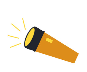 懐中電灯のイラスト。ベクター