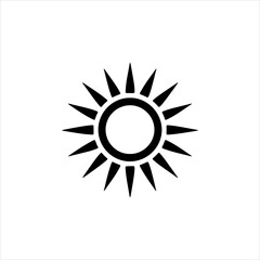 Sun silhouette vector illustration on white background