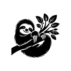 Sloth silhouette vector illustration