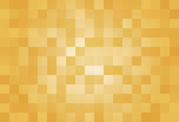 Abstract continuous yellow square background with space. Varied colors, sparkling effects.