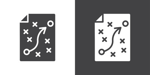 Planning icon Thin line illustration set