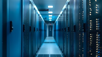 Advanced Data Center with Cutting Edge Cooling Systems Powering Efficient IT Infrastructure
