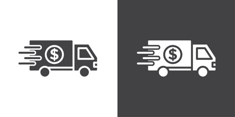 Shipping charges icon Thin line illustration set