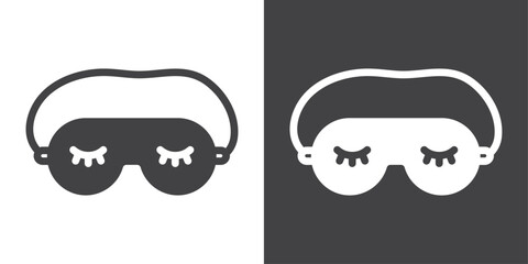 Sleeping mask icon Thin line illustration set