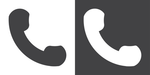 Telephone icon Thin line illustration set