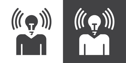 Brand awareness icon Thin line illustration set