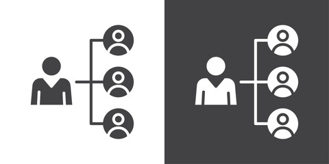 Department head icon Thin line illustration set