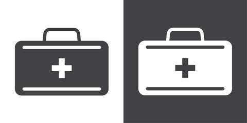 First aid box icon Thin line illustration set