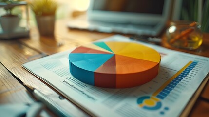 Animated Pie Chart Displaying Insurance Premium Breakdowns with Clear and Informative Design
