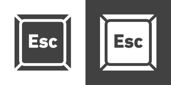 Esc icon Thin line illustration set