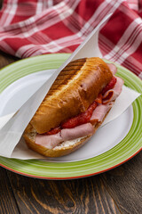 Delicious fast food, close up