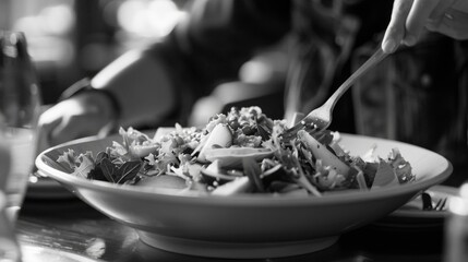 Fork and Bowl of Food
