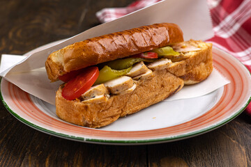 Delicious fast food, close up