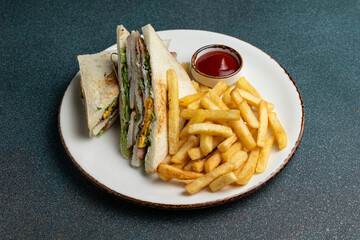 Delicious fast food, close up