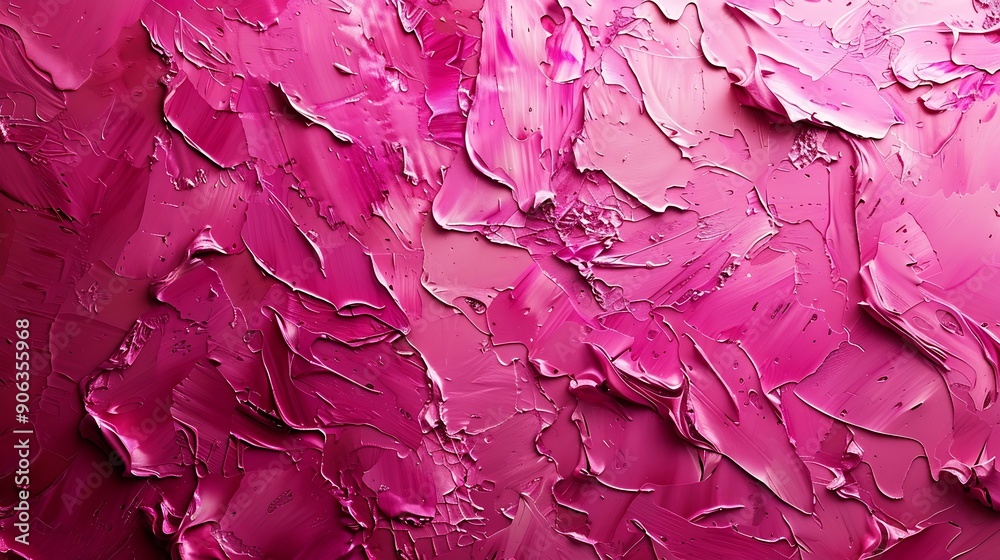 Aufkleber Abstract viva magenta painted texture as background with copy space Shiny pattern in trendy color 2023 year Viva Magenta Vintage blank backdrop : Generative AI