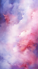 Fototapeta premium Digital purple and pink nebula starry abstract graphic poster background