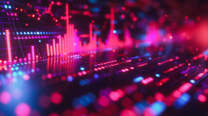 A colorful image of a graph with red and blue lines