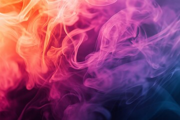 Fototapeta premium Vibrant colorful smoke patterns in pink and orange hues