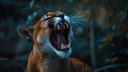 Yawning Cougar