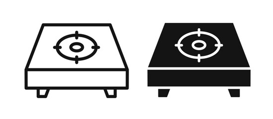 stove iconicon vector collection in outlined and solid style